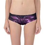 Black Magenta Abstract Art Classic Bikini Bottoms