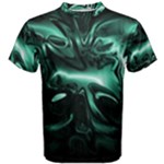 Biscay Green Black Abstract Art Men s Cotton Tee