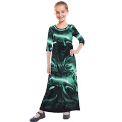 Kids  Quarter Sleeve Maxi Dress 