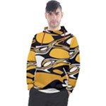 Black Yellow White Abstract Art Men s Pullover Hoodie