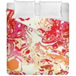 Red Orange Abstract Art Duvet Cover Double Side (California King Size)