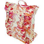 Red Orange Abstract Art Buckle Up Backpack