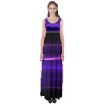 Electric Neon Indigo Black Ombre  Empire Waist Maxi Dress