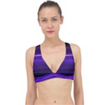 Electric Neon Indigo Black Ombre  Classic Banded Bikini Top