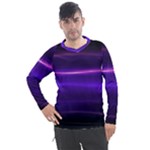 Electric Neon Indigo Black Ombre  Men s Pique Long Sleeve Tee