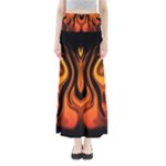Fire and Flames Pattern Full Length Maxi Skirt