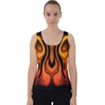 Fire and Flames Pattern Velvet Tank Top