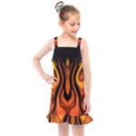 Fire and Flames Pattern Kids  Overall Dress
