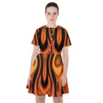 Fire and Flames Pattern Sailor Dress