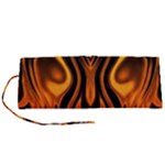Fire and Flames Pattern Roll Up Canvas Pencil Holder (S)