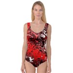 Red Black Abstract Art Princess Tank Leotard 