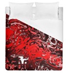 Red Black Abstract Art Duvet Cover (Queen Size)