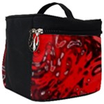 Red Black Abstract Art Make Up Travel Bag (Big)