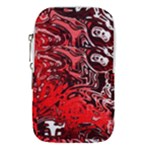 Red Black Abstract Art Waist Pouch (Large)
