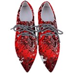 Red Black Abstract Art Pointed Oxford Shoes