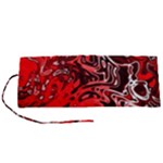 Red Black Abstract Art Roll Up Canvas Pencil Holder (S)