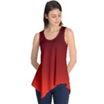 Scarlet Red Ombre Gradient Sleeveless Tunic