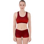 Scarlet Red Ombre Gradient Work It Out Gym Set