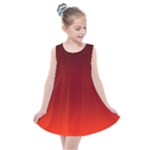 Scarlet Red Ombre Gradient Kids  Summer Dress