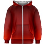 Scarlet Red Ombre Gradient Kids  Zipper Hoodie Without Drawstring