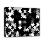 Black and White Jigsaw Puzzle Pattern Canvas 10  x 8  (Stretched)