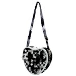 Black and White Jigsaw Puzzle Pattern Heart Shoulder Bag