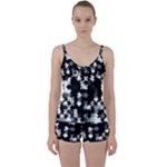 Black and White Jigsaw Puzzle Pattern Tie Front Two Piece Tankini