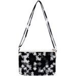 Black and White Jigsaw Puzzle Pattern Double Gusset Crossbody Bag