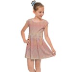 Boho Soft Peach Pattern Kids  Cap Sleeve Dress