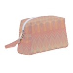 Boho Soft Peach Pattern Wristlet Pouch Bag (Medium)
