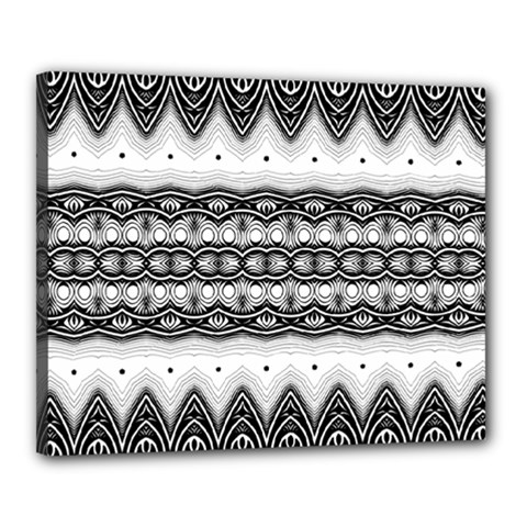 Boho Black And White  Canvas 20  x 16  (Stretched) from ArtsNow.com
