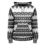 Boho Black And White  Women s Pullover Hoodie