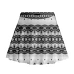 Boho Black And White  Mini Flare Skirt
