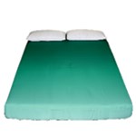 Biscay Green Gradient Ombre Fitted Sheet (Queen Size)