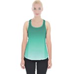 Biscay Green Gradient Ombre Piece Up Tank Top