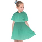 Biscay Green Gradient Ombre Kids  Sailor Dress