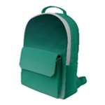 Biscay Green Gradient Ombre Flap Pocket Backpack (Large)