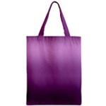 Purple Gradient Ombre Zipper Classic Tote Bag