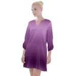 Purple Gradient Ombre Open Neck Shift Dress