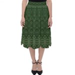 Boho Fern Green Pattern Classic Midi Skirt