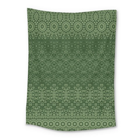 Boho Fern Green Pattern Medium Tapestry from ArtsNow.com