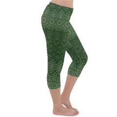 Lightweight Velour Capri Yoga Leggings 