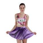 Purple Abstract Art Mini Skirt