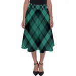 Biscay Green Black Plaid Perfect Length Midi Skirt