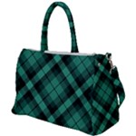 Biscay Green Black Plaid Duffel Travel Bag