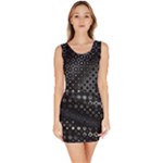 Black Abstract Pattern Bodycon Dress