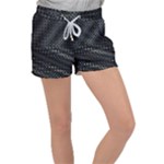 Black Abstract Pattern Velour Lounge Shorts