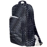 Black Abstract Pattern Double Compartment Backpack