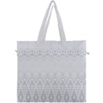 Boho White Wedding Pattern Canvas Travel Bag