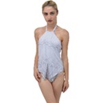 Boho White Wedding Pattern Go with the Flow One Piece Swimsuit